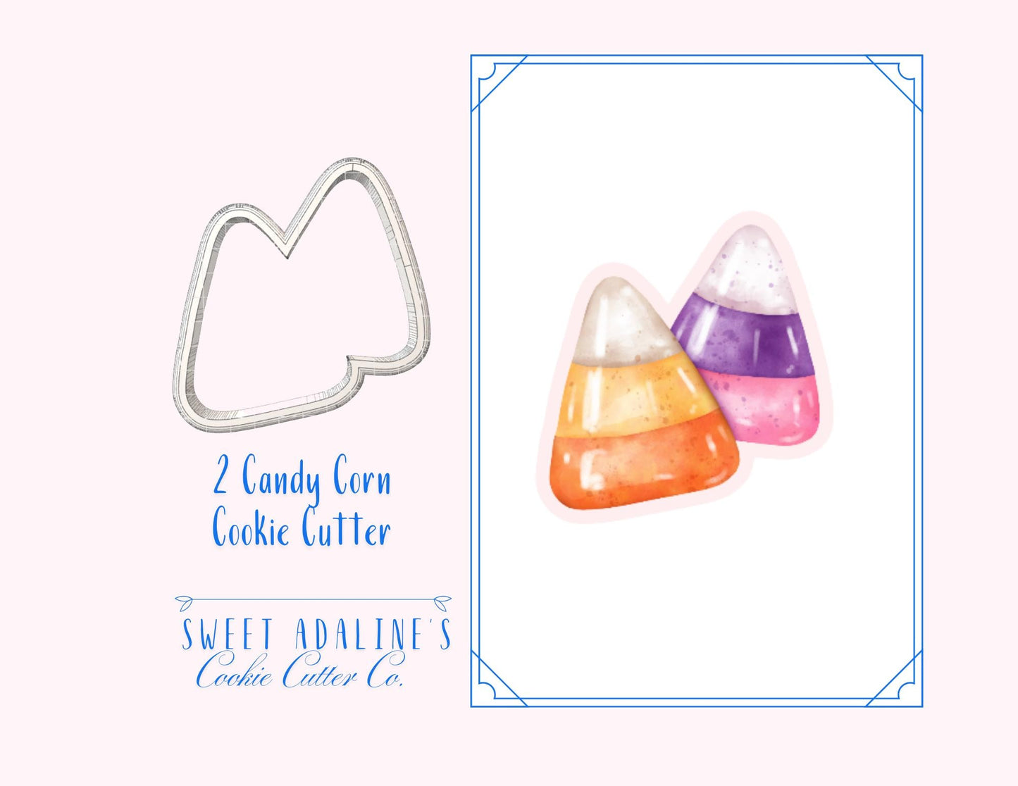 Candy Corn Cookie Cutter for Halloween — Available in 3 Sizes — Cookie Cutters for Halloween Baking & Decorating - Halloween Candy