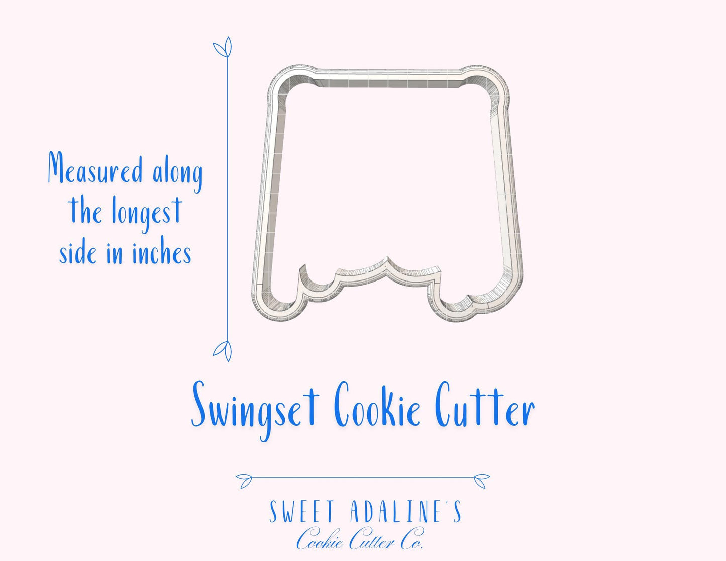 Swing Set Cookie Cutter – Playground Cookie – School Theme Party Favor – Kids Birthday Cookie – Fondant & Clay Cutter – Outdoor Cookies