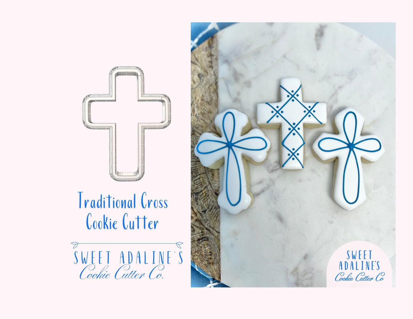 Traditional Cross Cookie Cutter – Religious Christian Cookie – Communion, Confirmation, Baptism Favor – Christian Cookie – Bible Study Treat