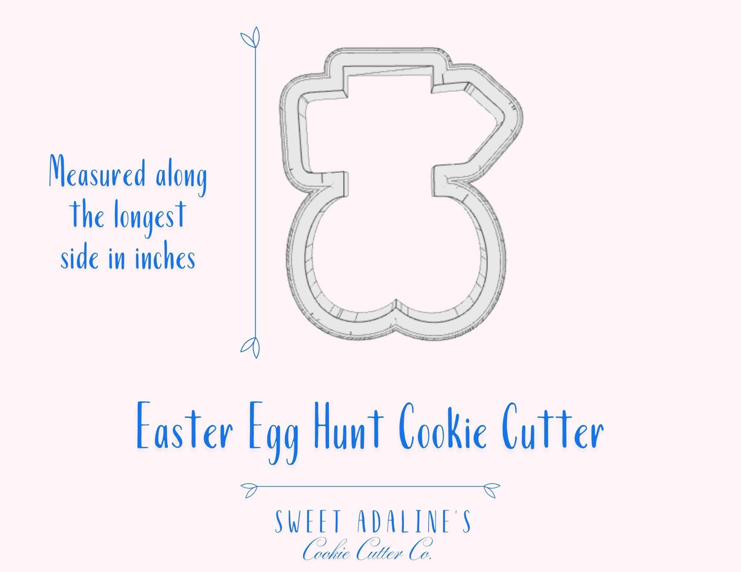 Egg Hunt Sign Cookie Cutter – Festive Spring Design for Easter Gifts – Perfect for Easter Treats & Celebrations – 3 Sizes – Thick, Sturdy