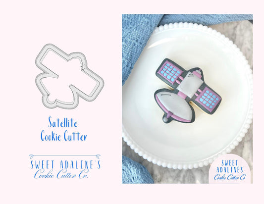 Satellite Cookie Cutter – Space Theme Birthday Party Favor – Outer Space Galaxy Baking Tool – Astronomy Decorated Cookie for Space Lovers
