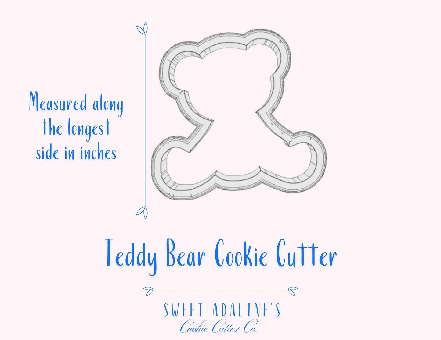 Teddy Bear Cookie Cutter – Adorable Design for Baby Showers, Kids Birthdays, and Parties – Stuffed Animal Cookie –3 Sizes