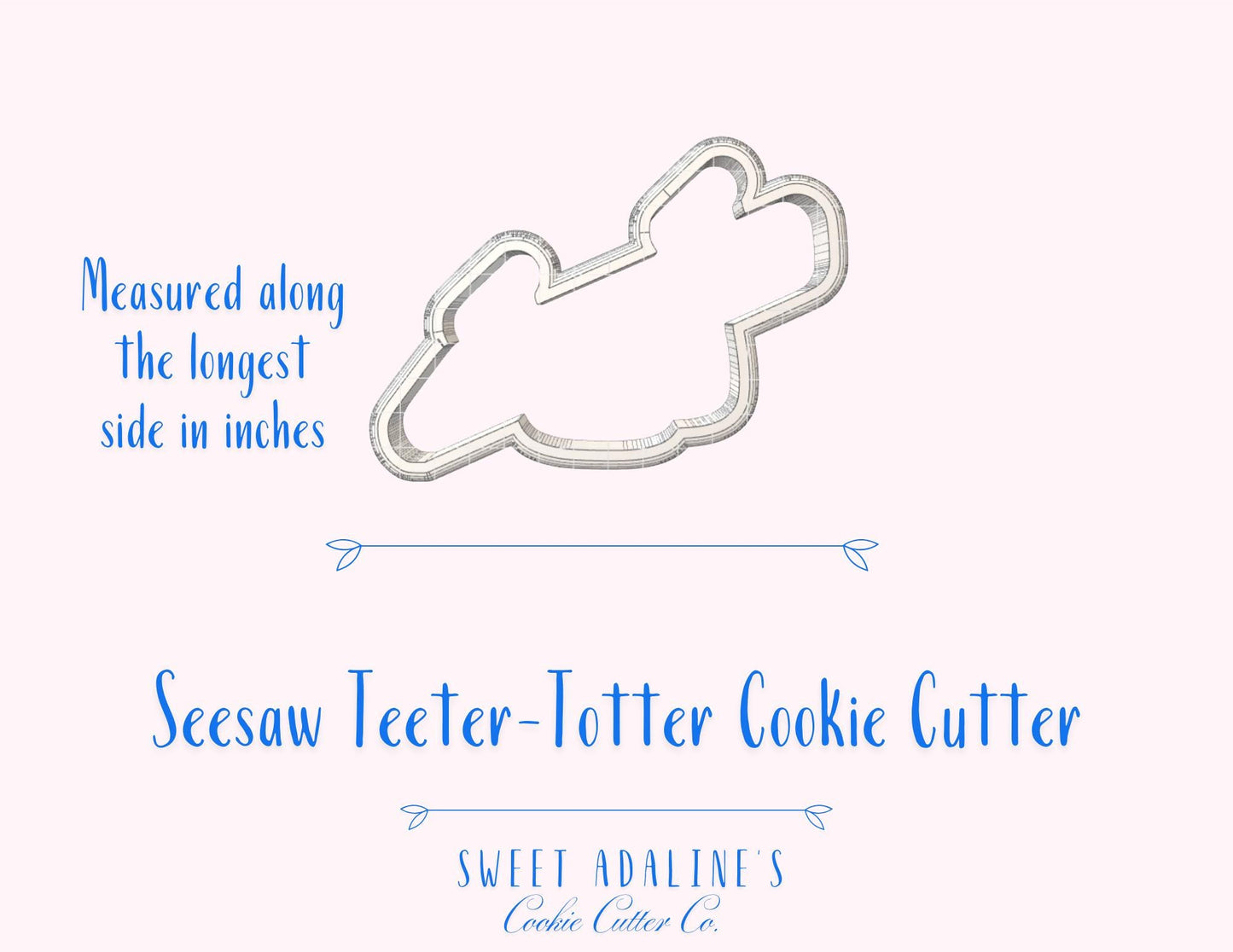 Seesaw Teeter-Totter Cookie Cutter – Playground Cookie – School Theme Party Favor – Kids Birthday Cookie – Teacher Appreciation Student Gift