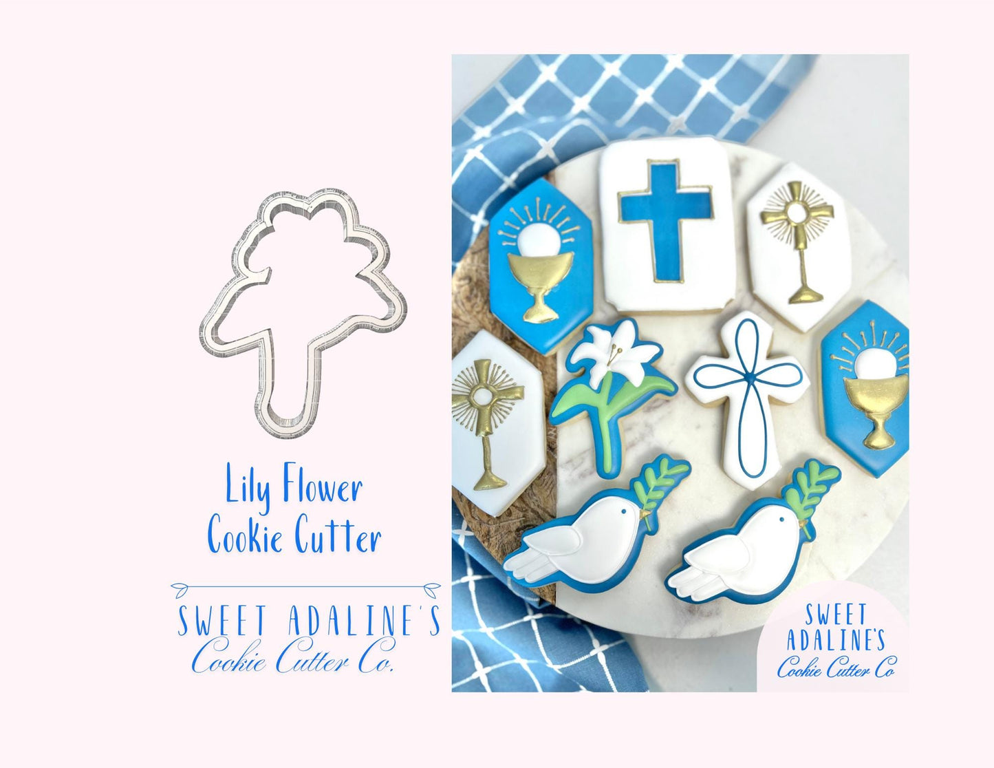 Lily Flower Cookie Cutter – Elegant Floral Baking Tool for Spring, Weddings, Mother’s Day, Garden Themes & More – Multiple Sizes Available