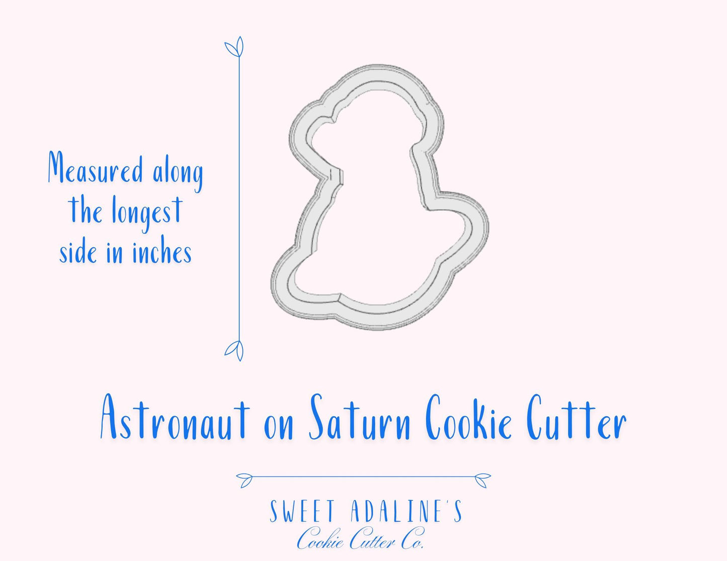 Astronaut on Saturn Cookie Cutter –Space Theme Birthday Party Favor –Outer Space Rocket Galaxy Cookie –Astronaut Planet Decorated Cookies