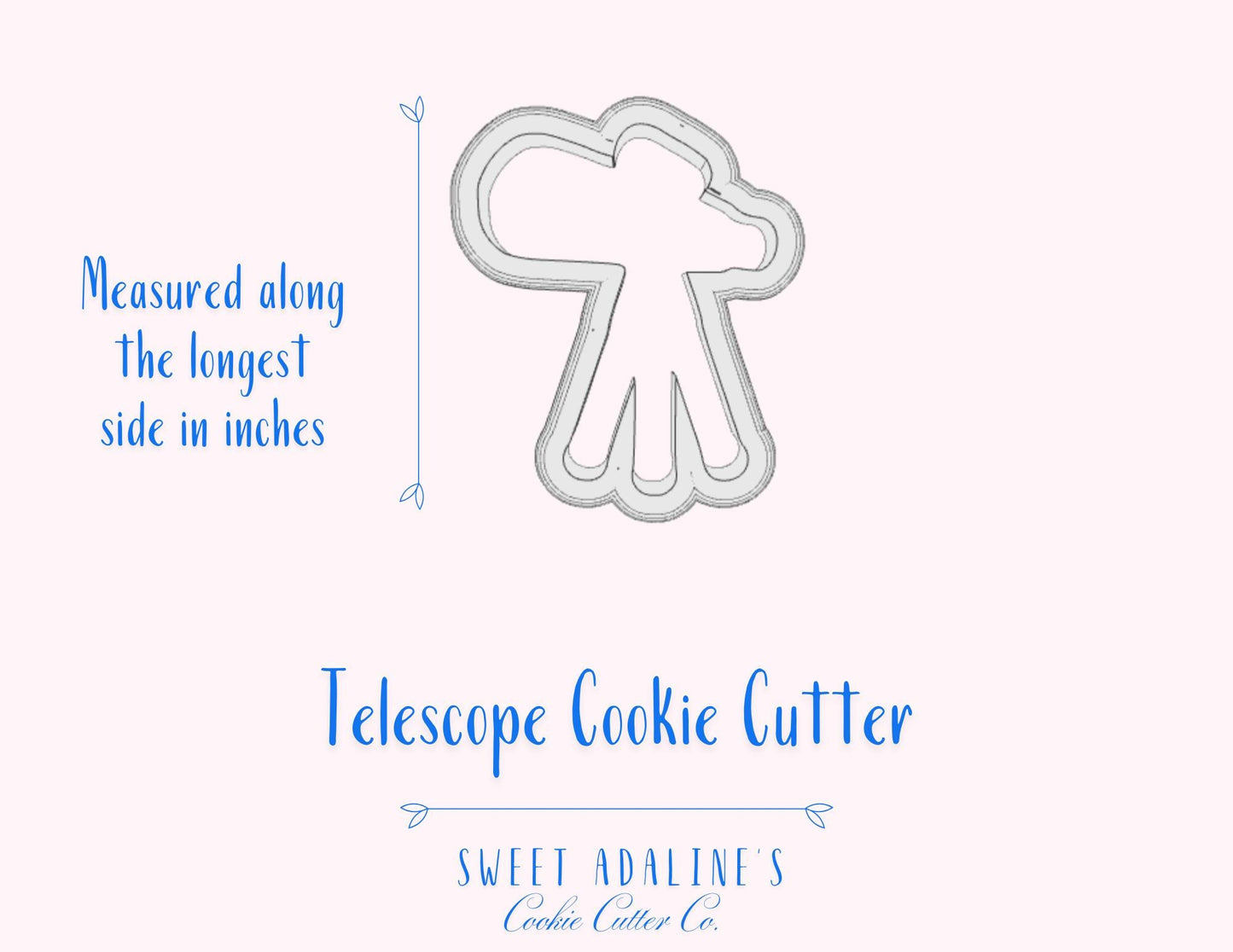 Telescope Cookie Cutter – Space Theme Birthday Party Favor – Outer Space Galaxy Baking Tool – Astronomy Decorated Cookie for Space Lovers