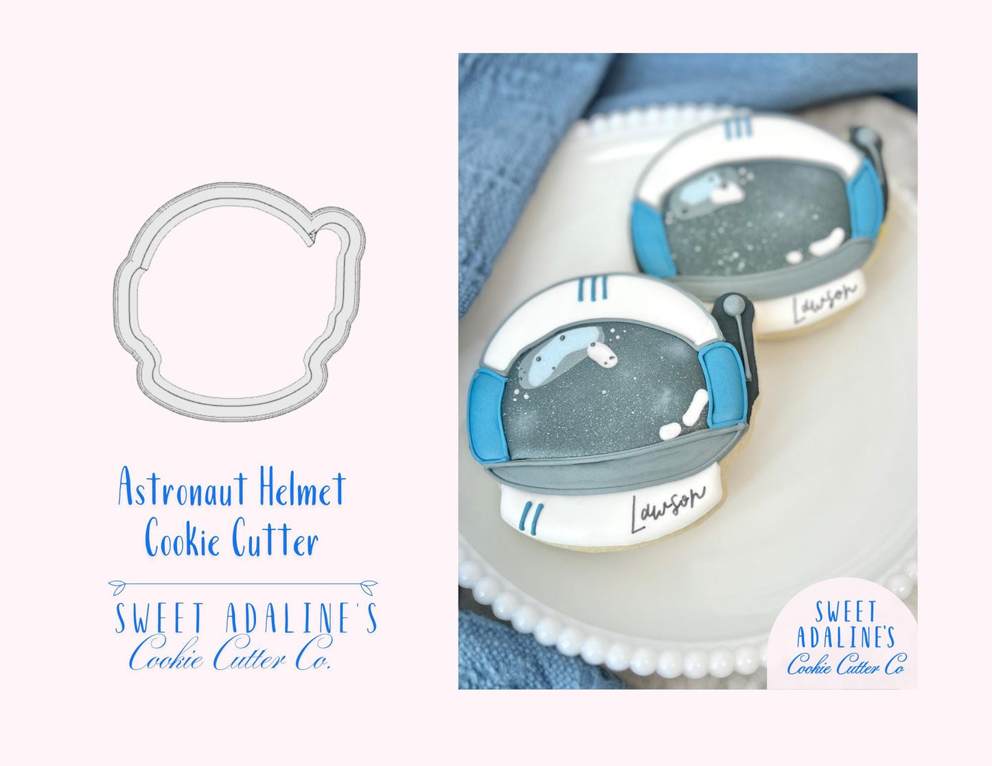 Astronaut Helmet Cookie Cutter – Space Theme Birthday Party Favor – Outer Space Galaxy Baking Tool – Astronaut Cookies for Space Lovers