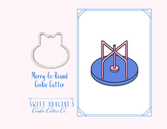 Merry-Go-Round Cookie Cutter – Playground Cookie – School Theme Party Favor – Kids Birthday Cookie – Fondant & Clay Cutter – Outdoor Play