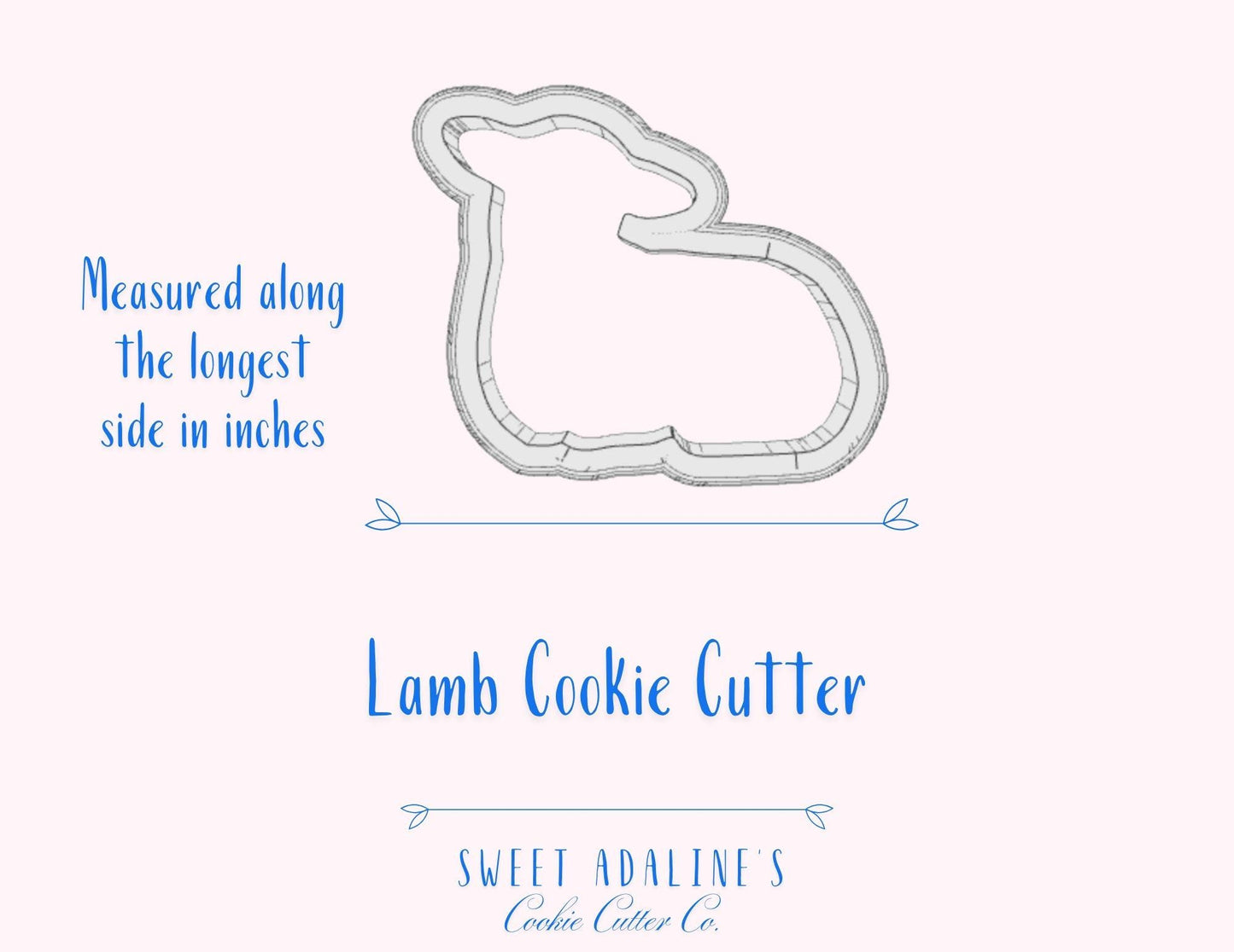 Lamb Cookie Cutter – Spring Design – Perfect for Easter, Baby Showers & Farm-Themed Parties – Thick, Sturdy Cookie Cutters