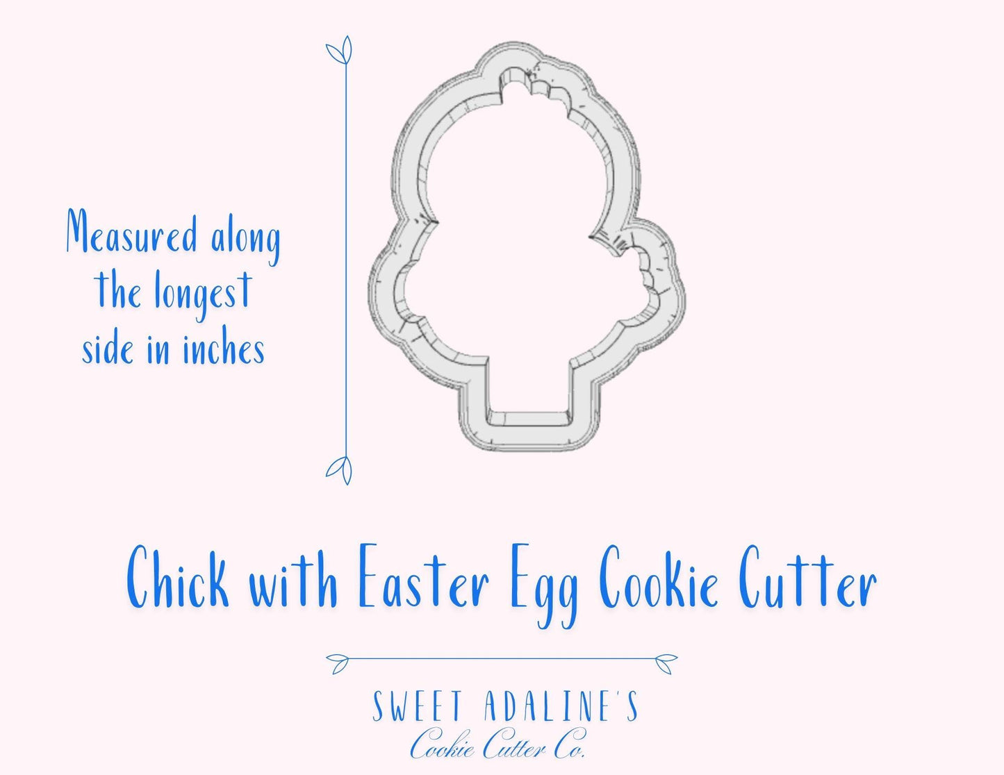 Chick with Easter Egg Cookie Cutter – Cute Spring Design for Easter Basket Treats – 3 Sizes -Perfect for Springtime Gifts