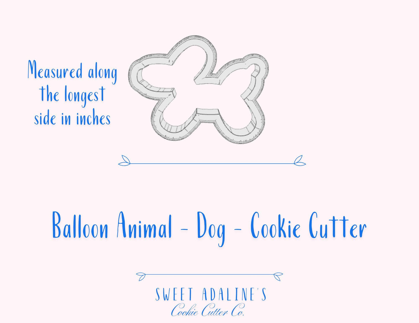 Balloon Dog Cookie Cutter – Balloon Animal Design for Birthday & Celebration Cookies – Multiple Sizes Available - Thick, Sturdy Cutter