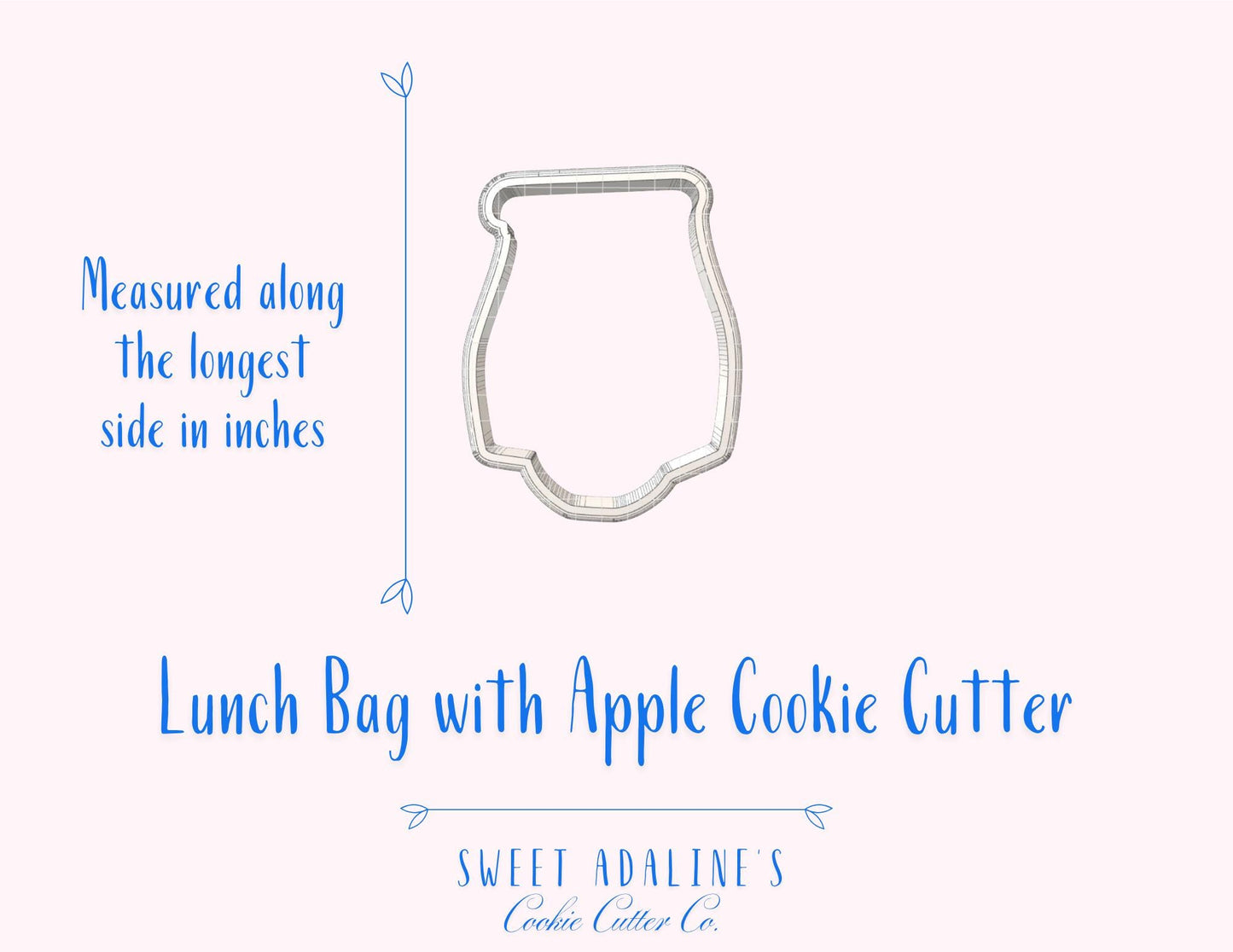 Lunch Bag and Apple Cookie Cutter – School, Teacher Appreciation, Back to School, Classroom Party – Multiple Sizes - First Day of School