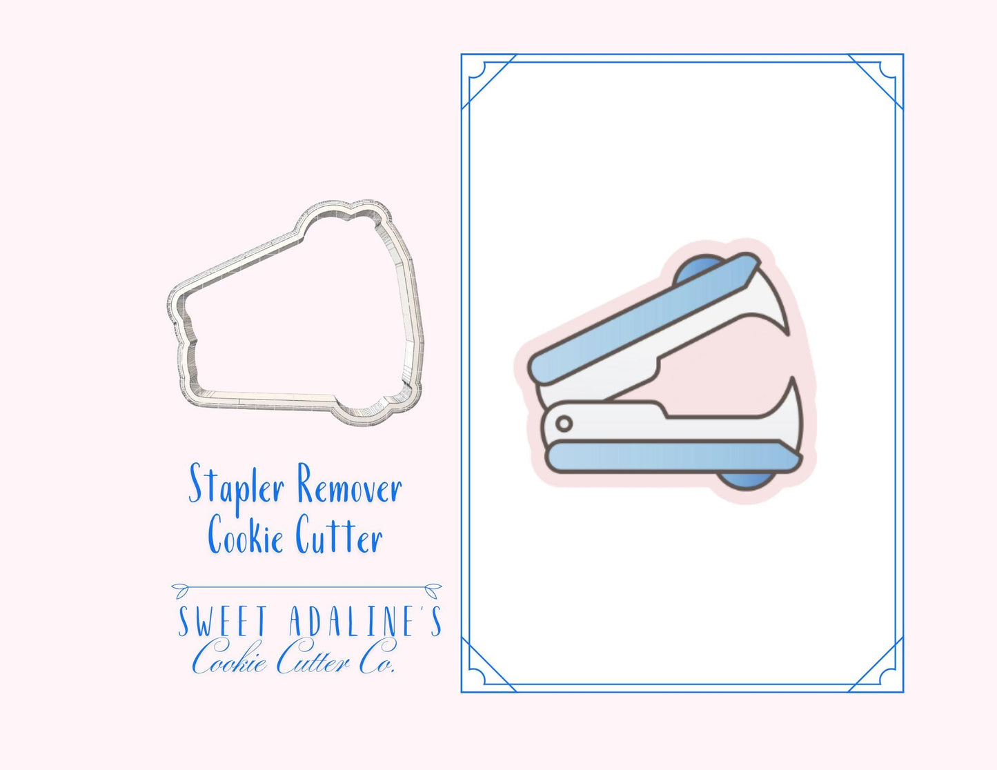 Stapler Remover Cookie Cutter – School and Office Supplies Cookie – Back to School Baking Tool – Teacher & Boss Appreciation Party Favor