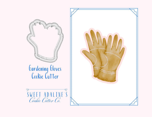 Gardening Gloves Cookie Cutter – Garden Design – Perfect for Spring, Mother’s Day & Garden Parties -Gift for Gardener