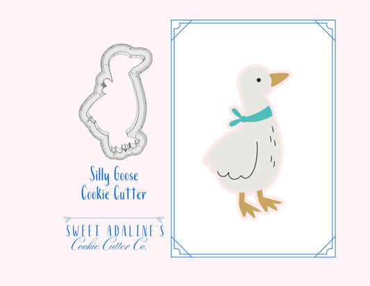 Silly Goose Cookie Cutter – Goose Design with Scarf –Perfect for Birthday Cookies & Celebrations –3 Sizes Available -Goose with Bandana
