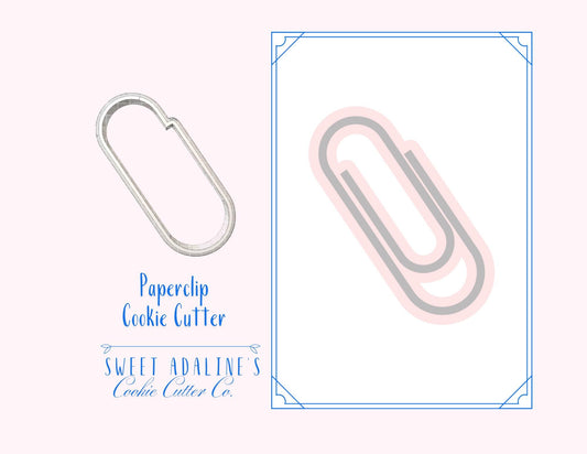 Paperclip Cookie Cutter – Teacher Appreciation, Back to School, Office Theme, Stationery, Classroom, Fondant & Clay Cutter – 3D Printed