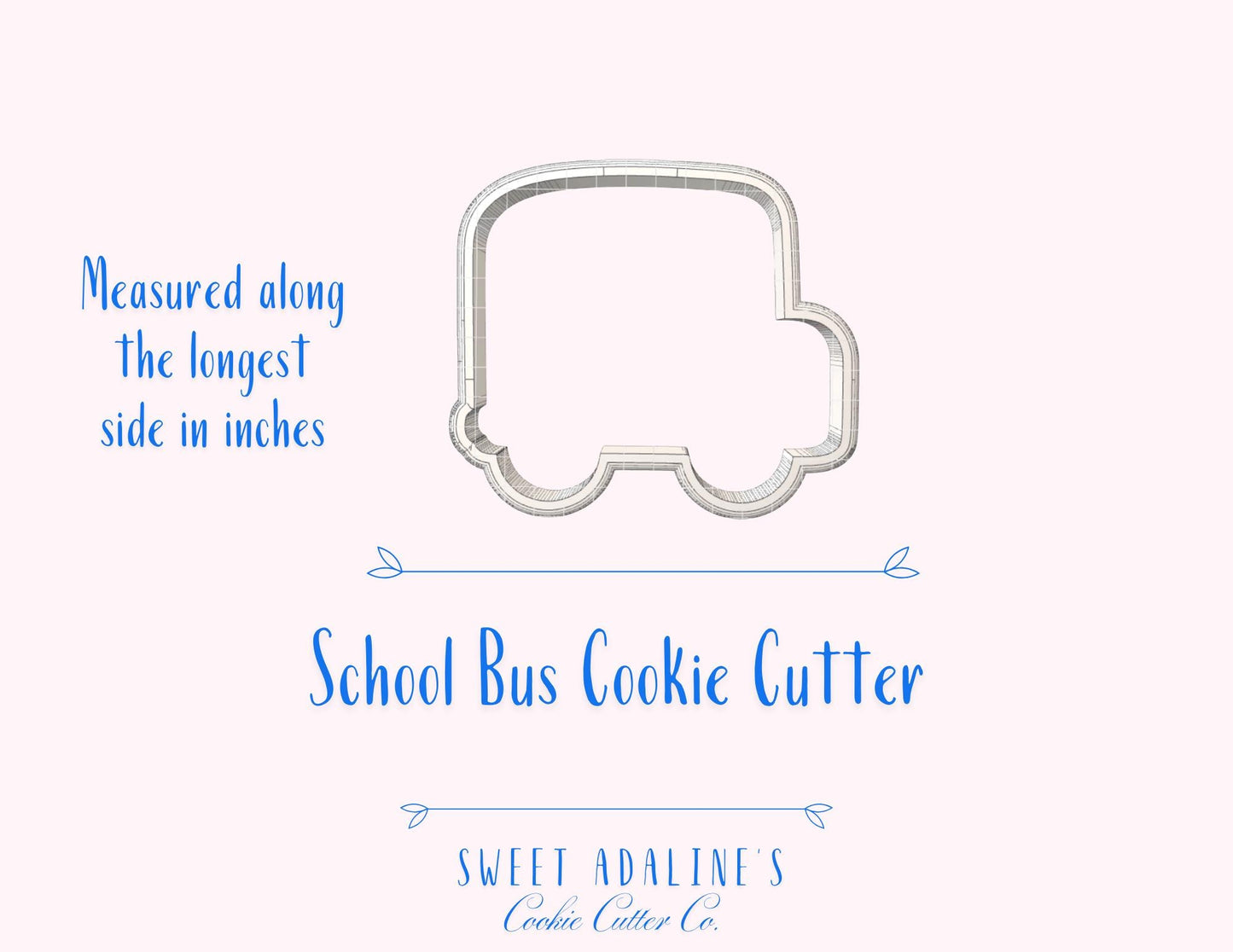 School Bus Cookie Cutter – Back to School Cookie Cutter – Teacher Appreciation – First Day of School – 3D Printed – Multiple Sizes, Sturdy