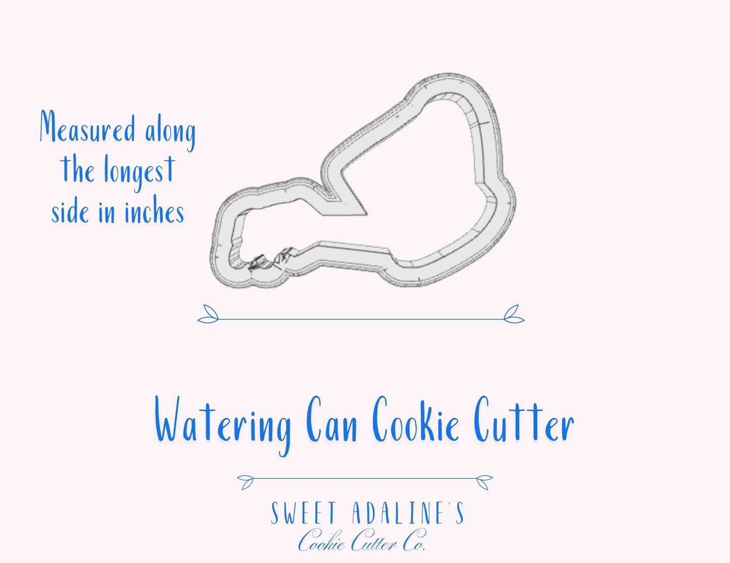 Watering Can Cookie Cutter – Charming Garden Design for Plant Lovers & Spring Events – 3 Size Options – Perfect for Gardening Parties