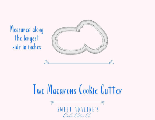 2 Macarons Cookie Cutter – Parisian Pastry Cookie Design – Perfect for French-themed Tea Parties, Weddings & Brunch – Thick Sturdy Cookies