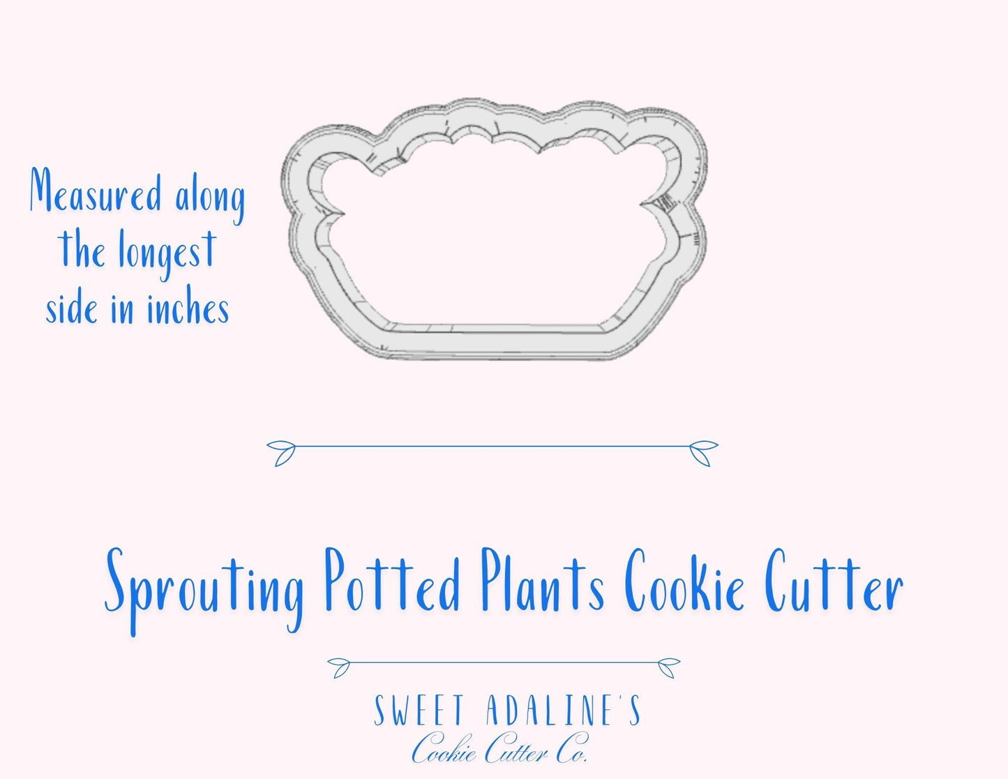 Sprouting Flower Pot Cookie Cutter – Budding Potted Plant Design – Perfect for Spring & Garden-themed Parties - Gift for Gardeners