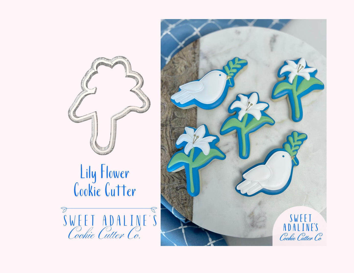 Lily Flower Cookie Cutter – Elegant Floral Baking Tool for Spring, Weddings, Mother’s Day, Garden Themes & More – Multiple Sizes Available