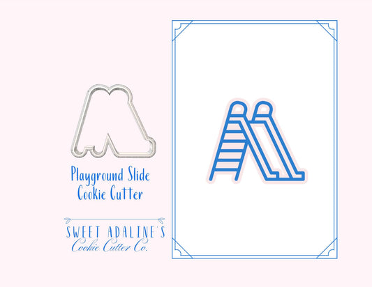 Playground Slide Cookie Cutter – School Theme Cookie – Kids Birthday Party Favor – Outdoor Play Cookie – Fondant & Clay Cutter – Summer