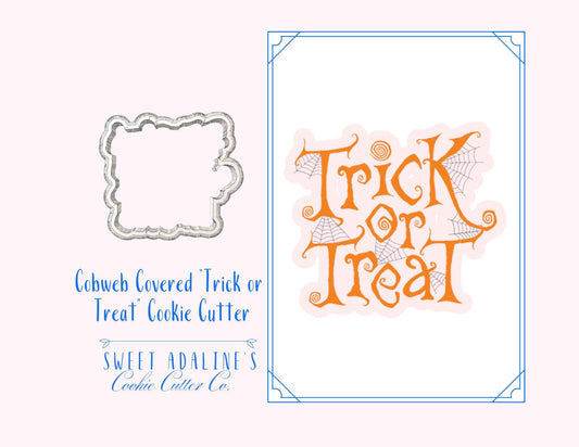 Trick or Treat with Cobwebs — Halloween & Spider Web Cookie — Available in 3 Sizes — Cookie Cutters for Halloween Baking and Decorating