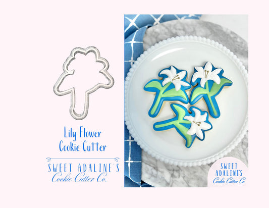 Lily Flower Cookie Cutter – Elegant Floral Baking Tool for Spring, Weddings, Mother’s Day, Garden Themes & More – Multiple Sizes Available