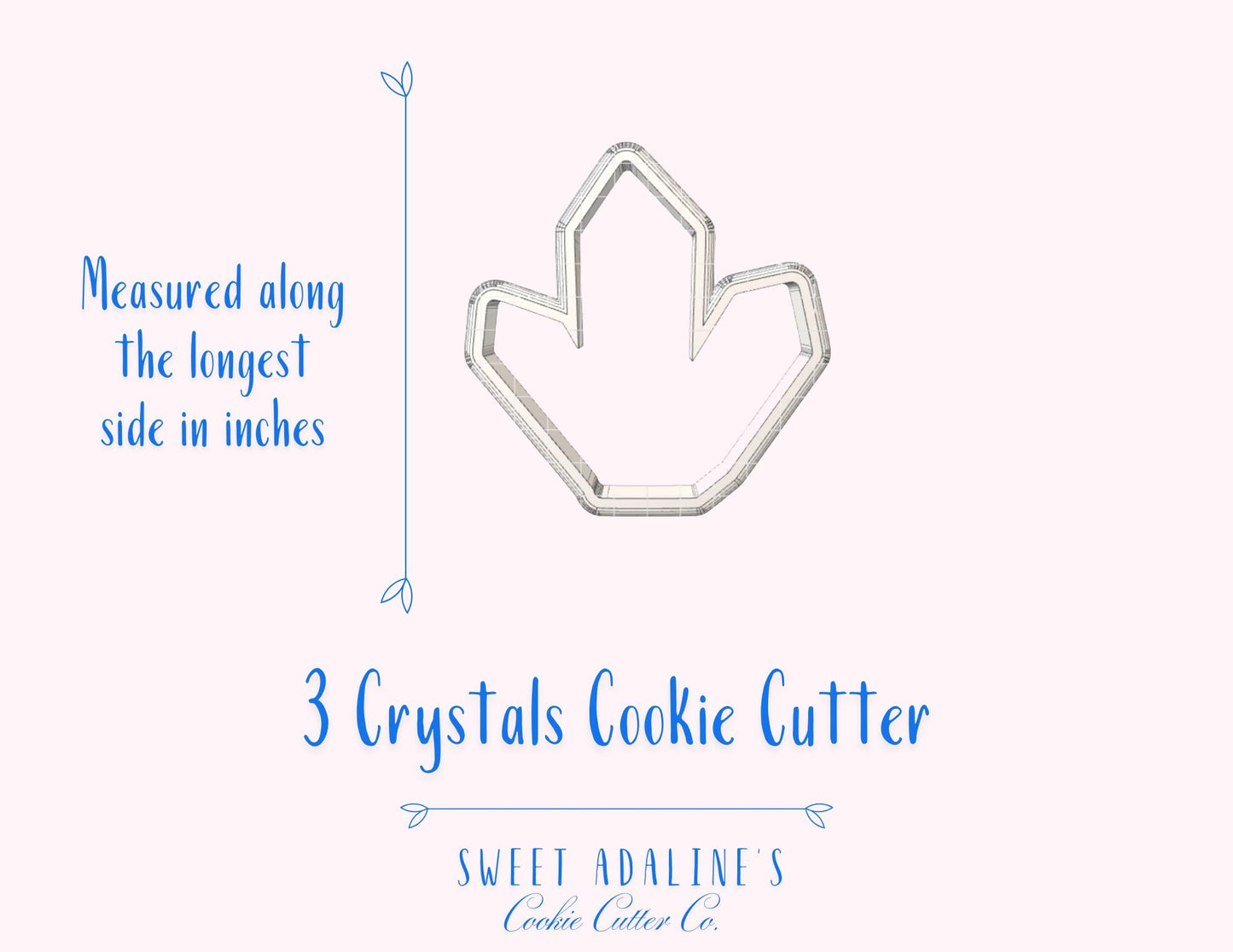 3 Crystals Cookie Cutter for Halloween — Available in 3 Sizes — Cookie Cutters for Halloween Baking and Decorating - Witch Cookies
