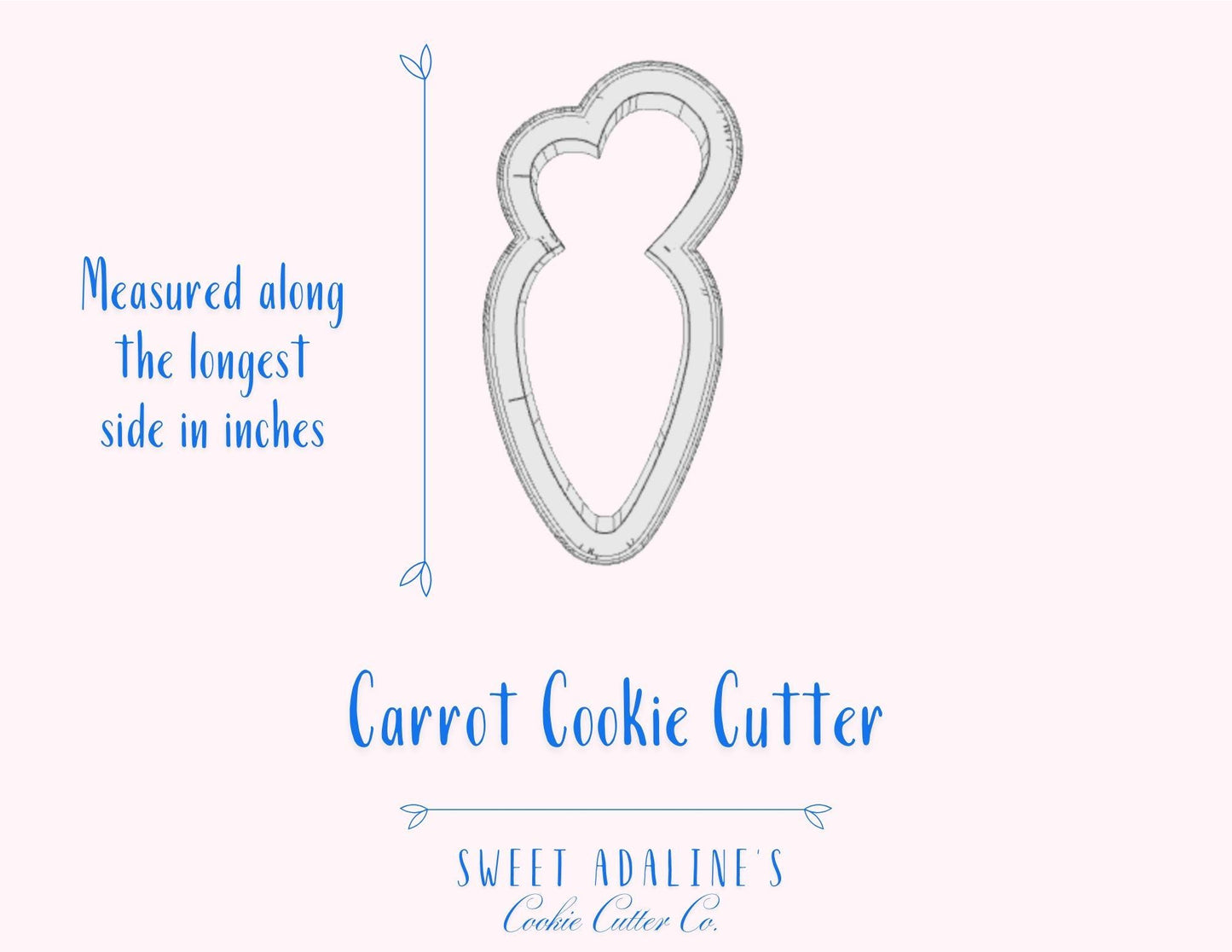 Carrot Cookie Cutter – Charming Spring Design for Easter & Garden-Themed Treats – 3 Sizes , Food safe, durable, sturdy, thick dough