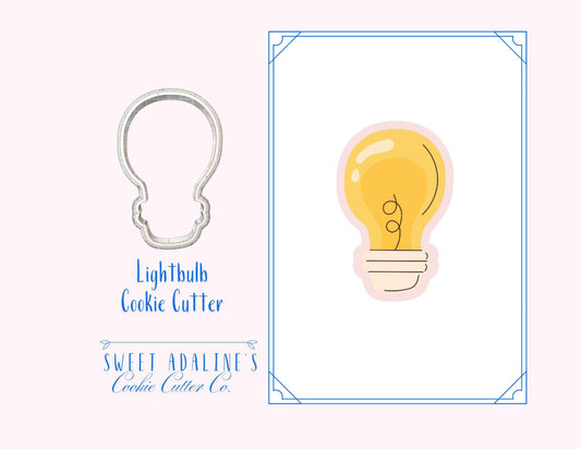 Light Bulb Cookie Cutter – Teacher Appreciation, Graduation, School, Birthday Party, Edison Idea Cookies – 3D Printed in Multiple Sizes