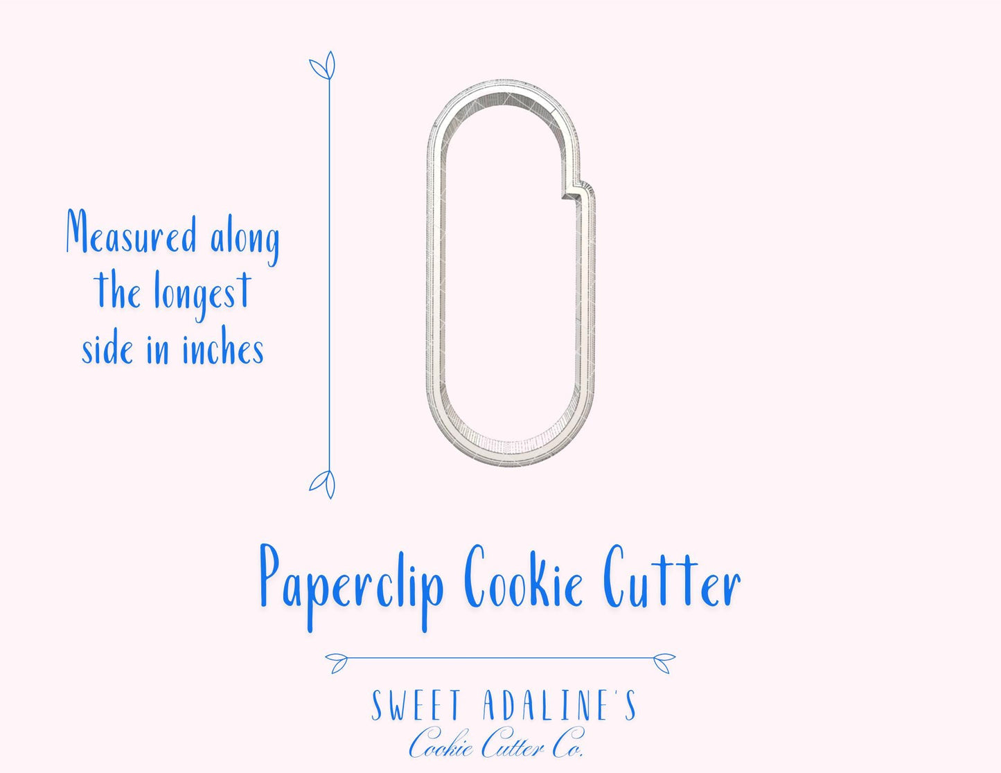 Paperclip Cookie Cutter – Teacher Appreciation, Back to School, Office Theme, Stationery, Classroom, Fondant & Clay Cutter – 3D Printed