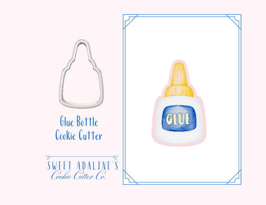 Glue Bottle Cookie Cutter — School Supplies Cookie Cutter for Teachers, Classroom Gifts, and Back-to-School — 3D Printed in Multiple Sizes