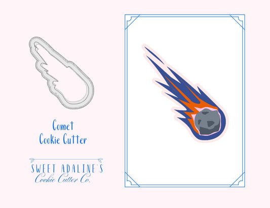 Comet Cookie Cutter – Shooting Star Meteor Cookie – Space Theme Birthday Party Favor – Outer Space Galaxy Baking Tool for Decorated Cookies