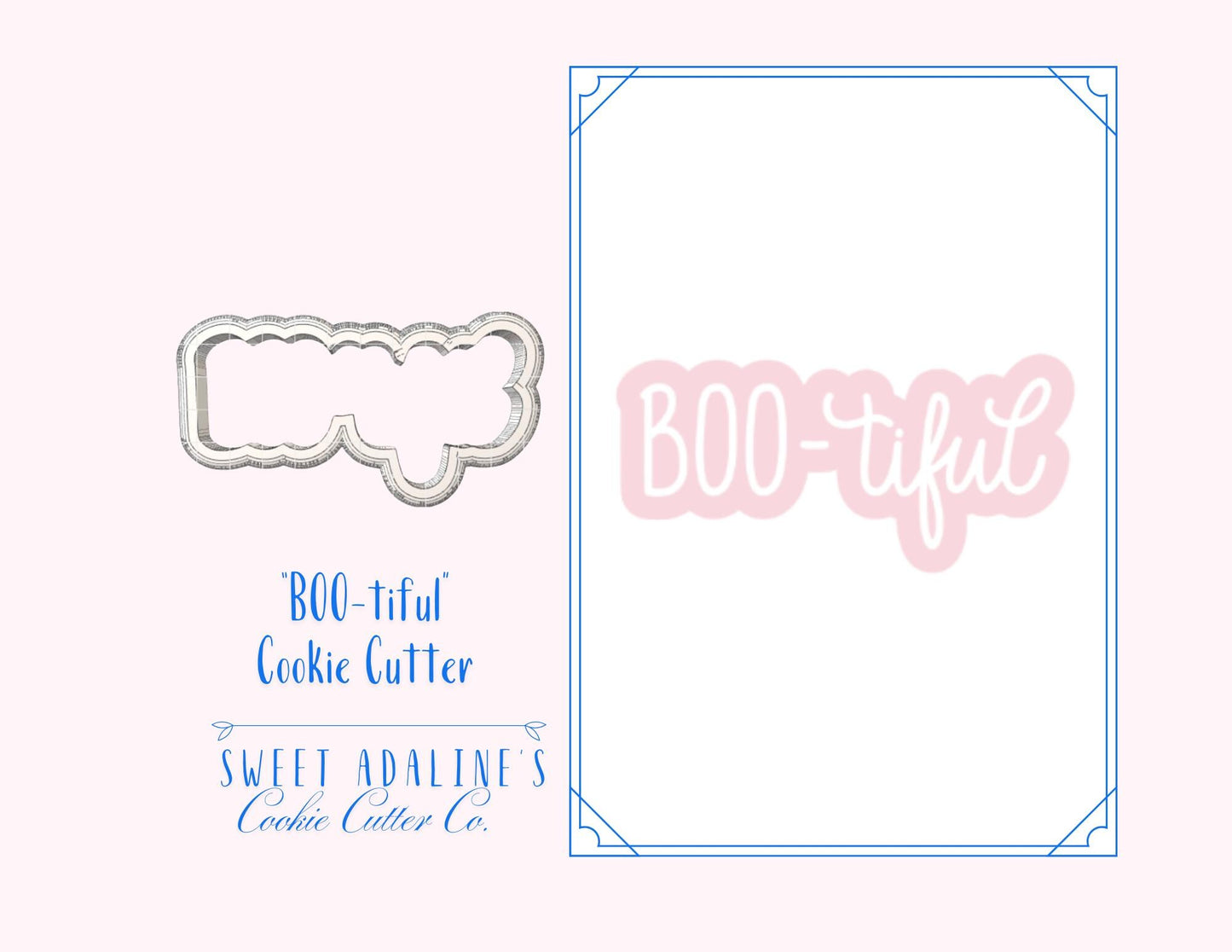 BOO-tiful Halloween Cookie Cutter — Available in 3 Sizes — Cookie Cutters for Halloween Baking and Decorating - Scary, Spooky Ghost Cookie