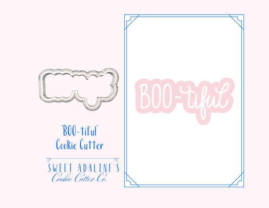 BOO-tiful Halloween Cookie Cutter — Available in 3 Sizes — Cookie Cutters for Halloween Baking and Decorating - Scary, Spooky Ghost Cookie