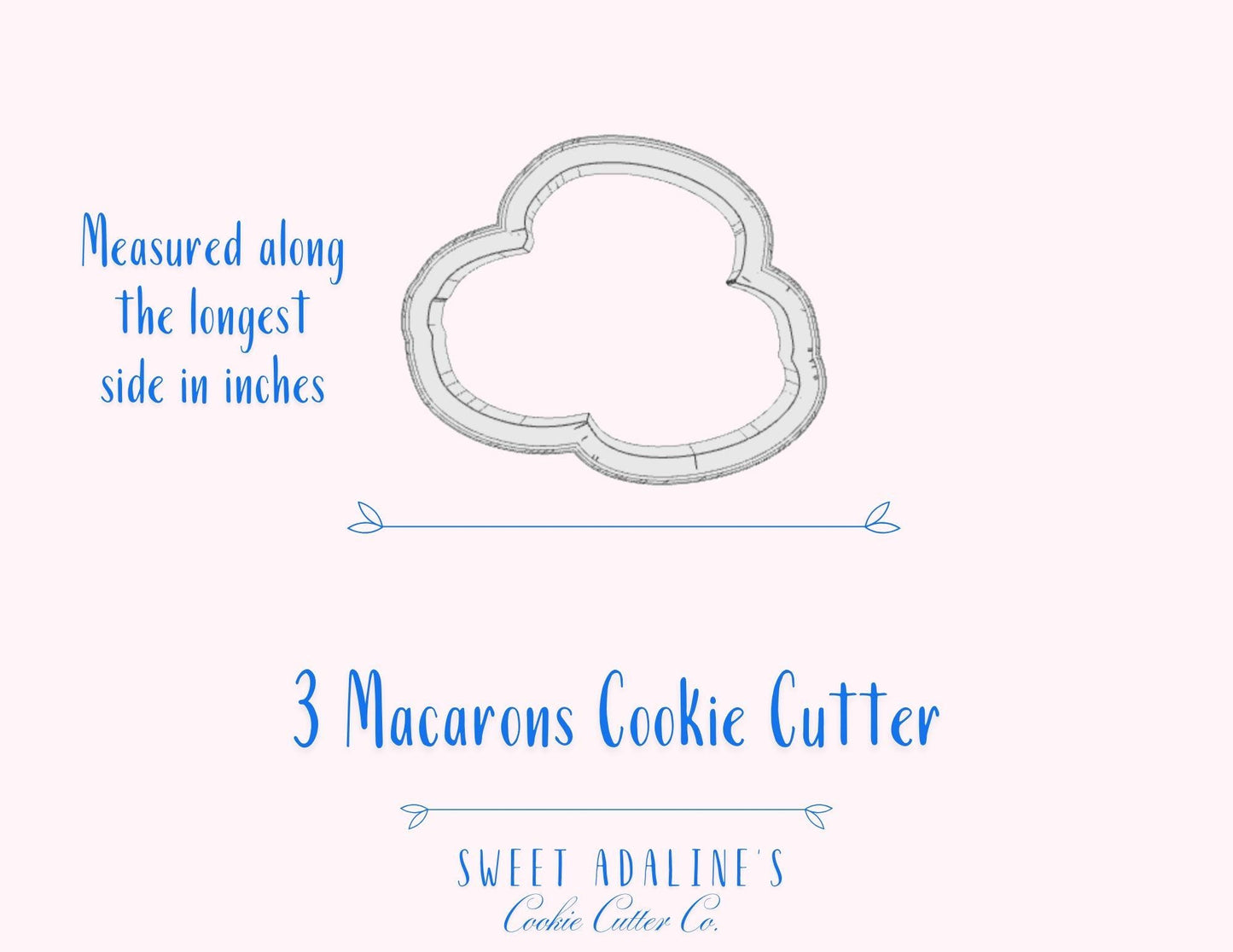3 Macarons Cookie Cutter – Parisian Pastry Design – Perfect for French-themed Tea Parties, Weddings & Brunch - Sturdy cutters thick cookies