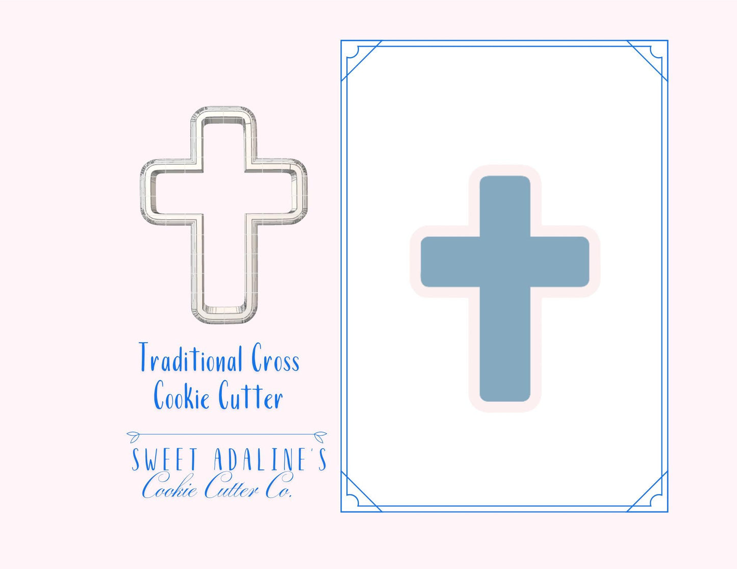 Traditional Cross Cookie Cutter – Religious Christian Cookie – Communion, Confirmation, Baptism Favor – Christian Cookie – Bible Study Treat