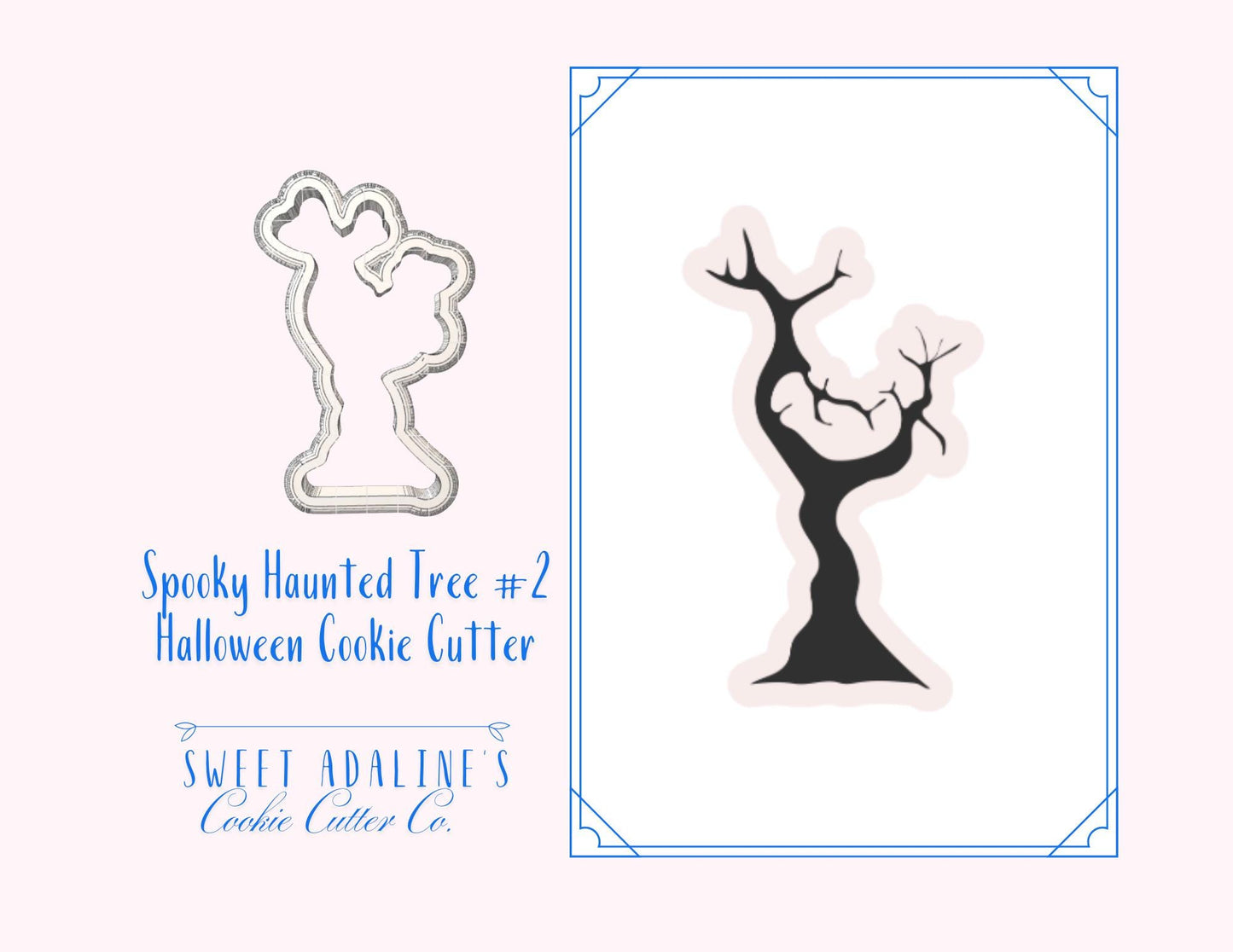 Spooky Tree #2 Halloween Cookie Cutter — Available in 3 Sizes — Cookie Cutters for Halloween Baking & Decorating - Haunted tree cookie