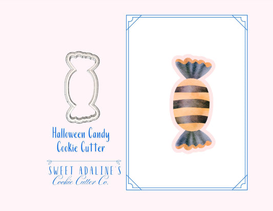 Wrapped Halloween Candy Cookie Cutter — Available in 3 Sizes — Cookie Cutters for Baking & Decorating - Halloween Candy