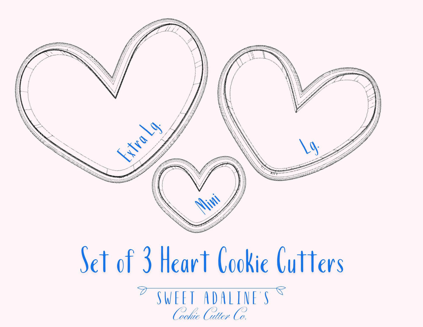 3D Printed Heart Cookie Cutters: Valentine's Day Baking Set