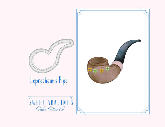 Pipe Cookie Cutter, Irish-Themed Cookies, Custom 3D Printed, St. Patrick's Day Baking Supplies, Leprechaun's Pipe Cookie, FAST Shipping