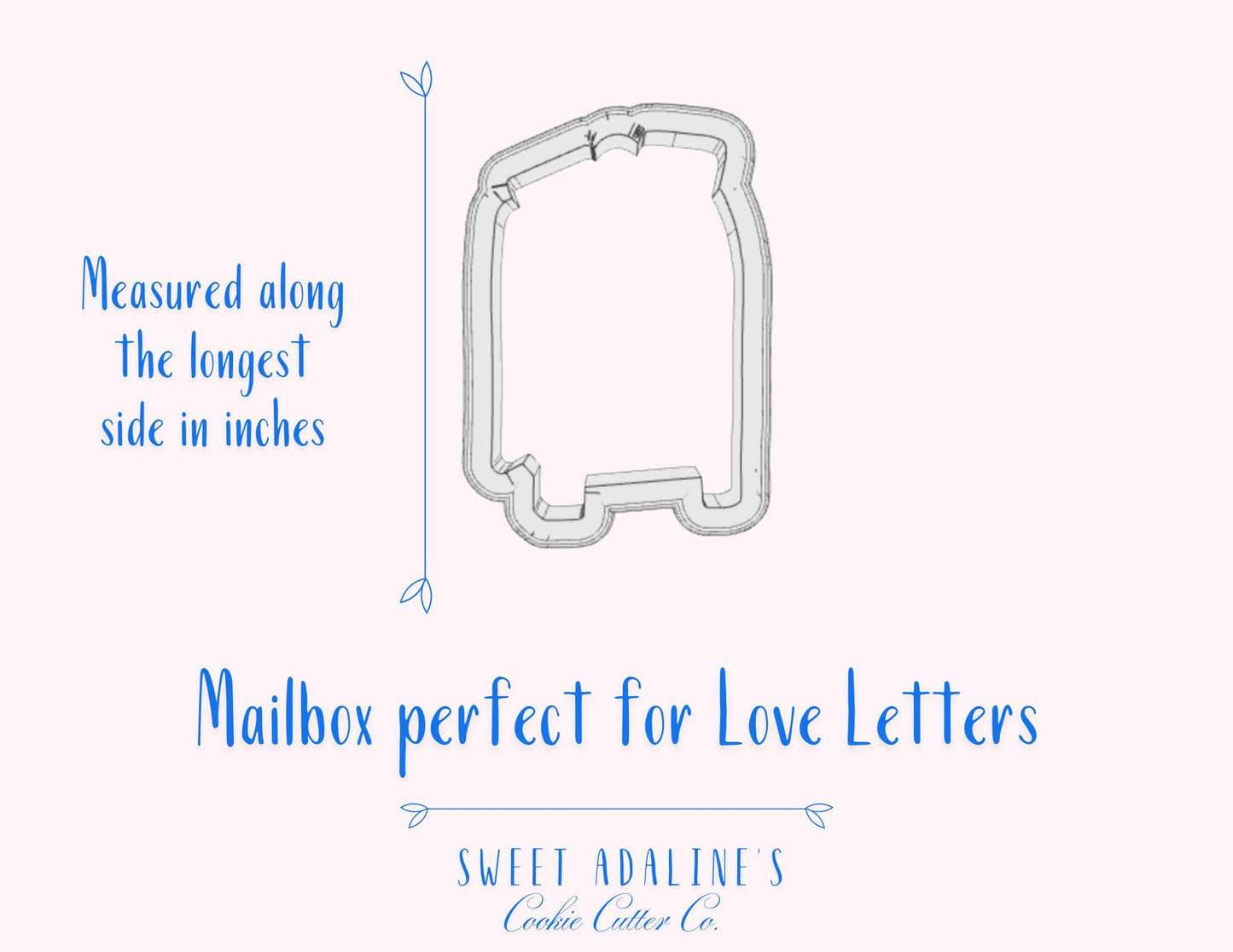 Mailbox Stuffed with Love Letters Cookie Cutter, Valentine’s Day Baking Tool, 3 Sizes, Food-Safe Plastic, Cute Love-Themed Design