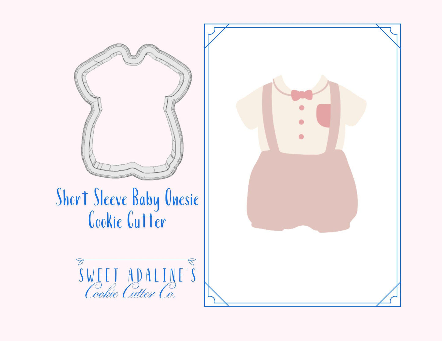 Short Sleeve Baby Onesie Cookie Cutter – Cute Design for Baby Showers and Parties – 3 Sizes – Perfect for Cookie Decorating