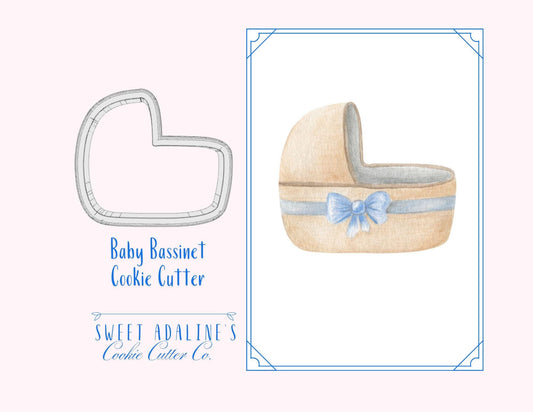 Baby Bassinet Cookie Cutter – Adorable Design for Baby Showers and Parties – 3 Sizes – Perfect for Mom and Baby Gifts