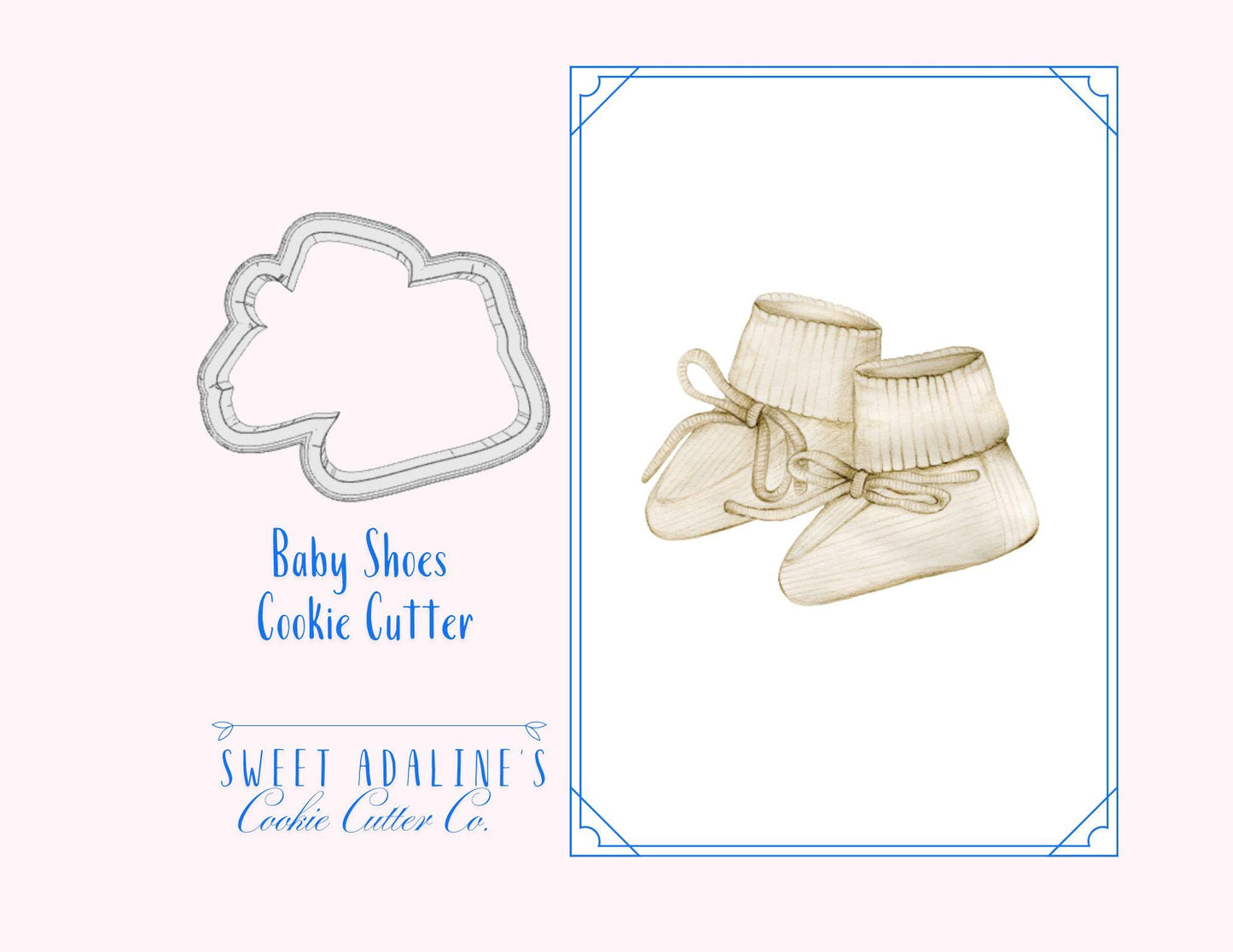 Baby Shoes Cookie Cutter – Adorable Design for Baby Showers and Gender Reveal Parties – 3 Sizes – Perfect for Mom Gifts