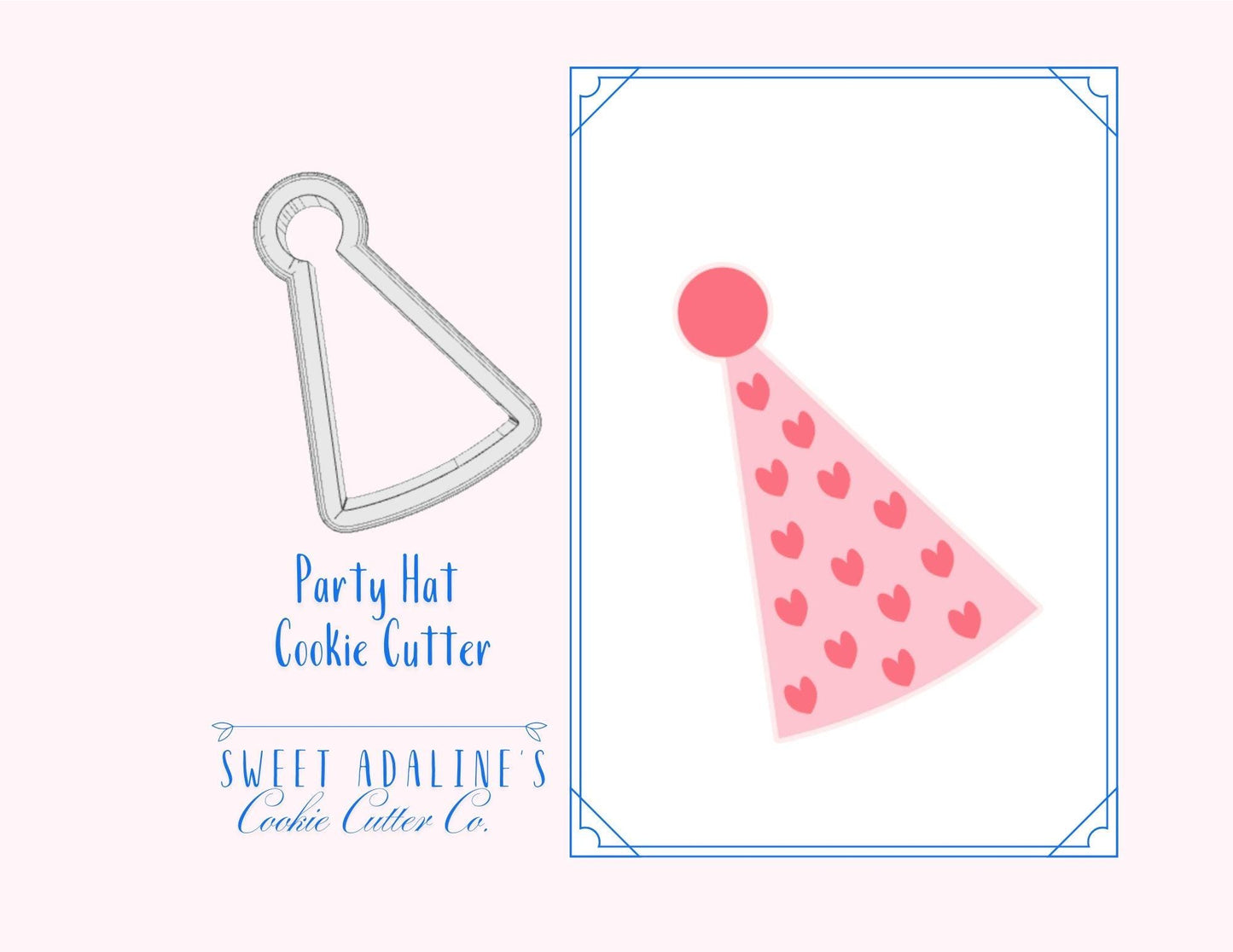 Party Hat Cookie Cutter – Fun and Festive Hat Design for Parties & Celebrations – 3 Sizes – - Birthday Party Must-Haves