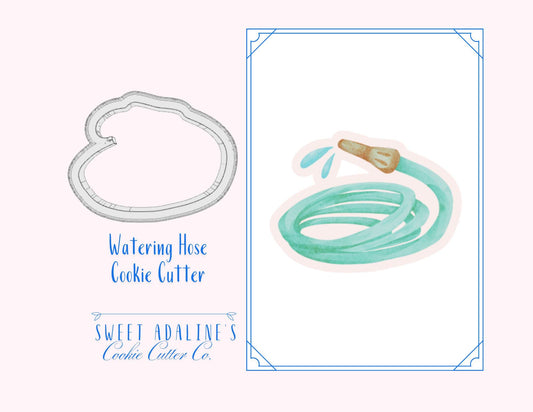 Watering Hose Cookie Cutter – Perfect for Spring & Garden-Themed Parties – Custom Color - 3 Size Options - Gardening Cookie Set
