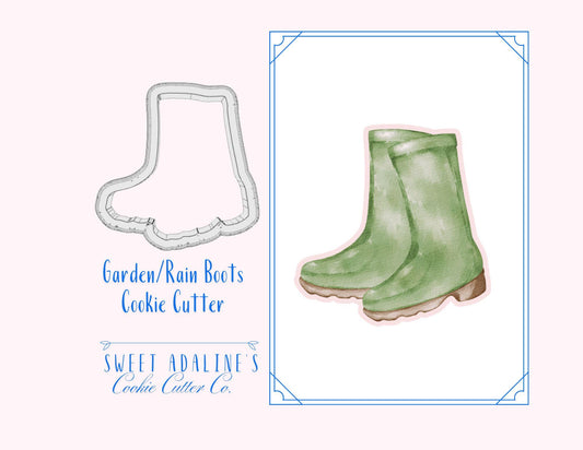 Garden Boots Cookie Cutter – Rain Boots for Spring & Gardening Theme Parties – Color Options –Ideal for Gardening and Tea Parties