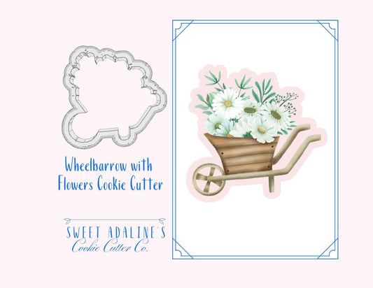 Wheelbarrow with Flowers Cookie Cutter: Spring Garden Baking